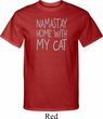 Yoga Namastay Home with My Cat Mens Tall Shirt