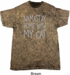 Yoga Namastay Home with My Cat Mineral Tie Dye Shirt