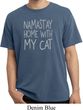 Yoga Namastay Home with My Cat Pigment Dyed Shirt