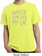 Yoga Namastay Home with My Cat Pigment Dyed Shirt