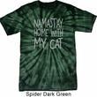 Yoga Namastay Home with My Cat Spider Tie Dye Shirt