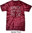 Yoga Namastay Home with My Cat Spider Tie Dye Shirt
