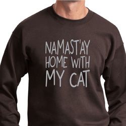 Yoga Namastay Home with My Cat Sweatshirt
