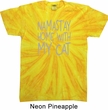 Yoga Namastay Home with My Cat Twist Tie Dye Shirt