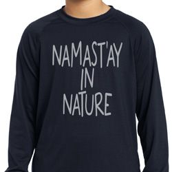 Yoga Namastay in Nature Kids Dry Wicking Long Sleeve Shirt