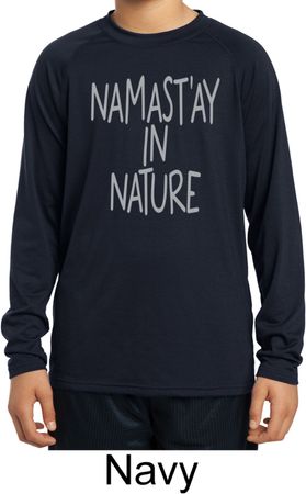 Yoga Namastay in Nature Kids Dry Wicking Long Sleeve Shirt