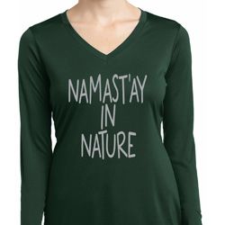 Yoga Namastay in Nature Ladies Dry Wicking Long Sleeve Shirt