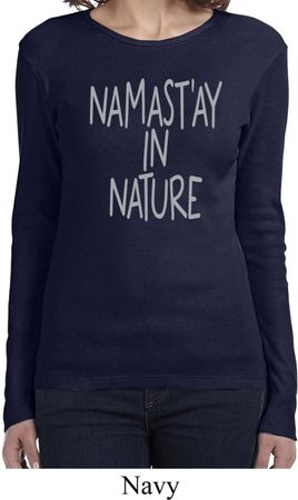 Yoga Namastay in Nature Ladies Long Sleeve Shirt