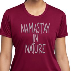 Yoga Namastay in Nature Ladies Moisture Wicking Shirt