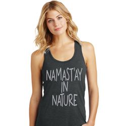 Yoga Namastay in Nature Ladies Racerback Tank Top