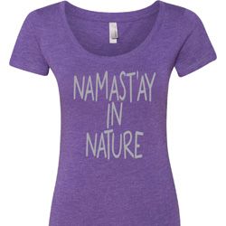 Yoga Namastay in Nature Ladies Scoop Neck Shirt