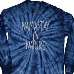 Yoga Namastay in Nature Long Sleeve Tie Dye Shirt