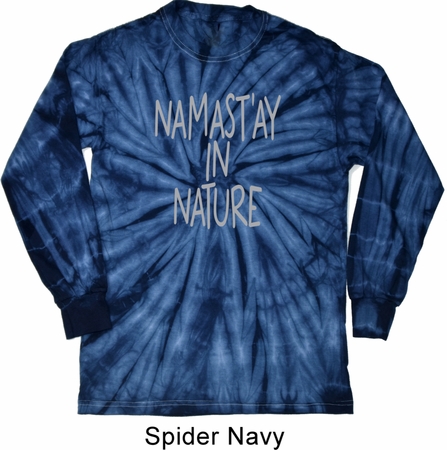 Yoga Namastay in Nature Long Sleeve Tie Dye Shirt