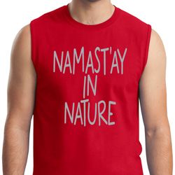 Yoga Namastay in Nature Mens Muscle Shirt