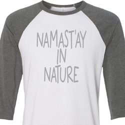 Yoga Namastay in Nature Mens Raglan Shirt