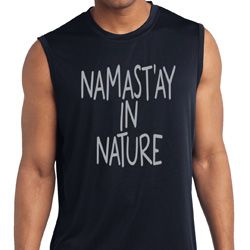 Yoga Namastay in Nature Mens Sleeveless Moisture Wicking Shirt
