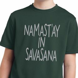 Yoga Namastay in Savasana Kids Moisture Wicking Shirt