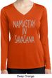 Yoga Namastay in Savasana Ladies Dry Wicking Long Sleeve Shirt