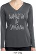 Yoga Namastay in Savasana Ladies Dry Wicking Long Sleeve Shirt