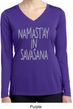 Yoga Namastay in Savasana Ladies Dry Wicking Long Sleeve Shirt
