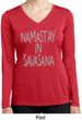 Yoga Namastay in Savasana Ladies Dry Wicking Long Sleeve Shirt