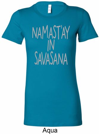 Yoga Namastay in Savasana Ladies Longer Length Shirt