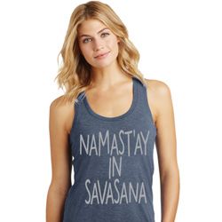 Yoga Namastay in Savasana Ladies Racerback Tank Top