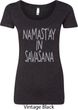 Yoga Namastay in Savasana Ladies Scoop Neck Shirt