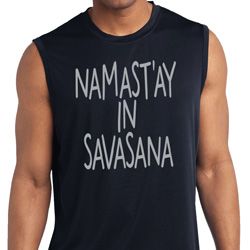 Yoga Namastay in Savasana Mens Sleeveless Moisture Wicking Shirt Yoga Namastay in Savasana Mens Sleeveless Moisture Wicking Shirt