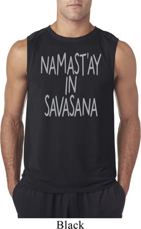 Yoga Namastay in Savasana Mens Sleeveless Shirt