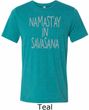 Yoga Namastay in Savasana Mens Tri Blend Crewneck Shirt