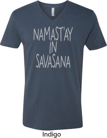 Yoga Namastay in Savasana Mens V-Neck Shirt