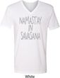 Yoga Namastay in Savasana Mens V-Neck Shirt