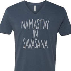 Yoga Namastay in Savasana Mens V-Neck Shirt Yoga Namastay in Savasana Mens V-Neck Shirt
