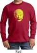 Yoga Neon Yellow Buddha Kids Long Sleeve Shirt