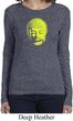 Yoga Neon Yellow Buddha Ladies Long Sleeve Shirt