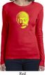 Yoga Neon Yellow Buddha Ladies Long Sleeve Shirt