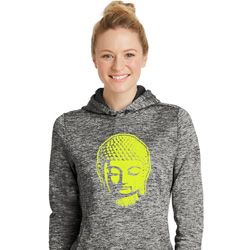 Yoga Neon Yellow Buddha Ladies Moisture Wicking Hoodie