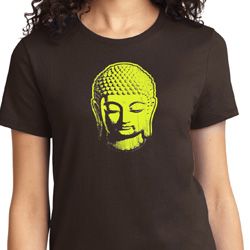 Yoga Neon Yellow Buddha Ladies Shirt