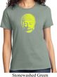 Yoga Neon Yellow Buddha Ladies Shirt