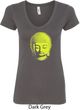 Yoga Neon Yellow Buddha Ladies V-Neck Shirt