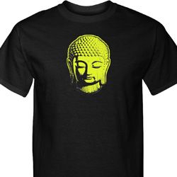 Yoga Neon Yellow Buddha Mens Tall Shirt