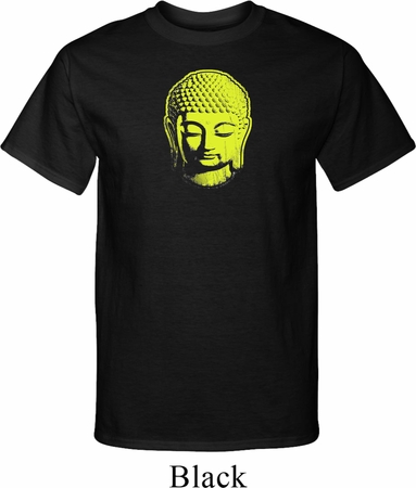 Yoga Neon Yellow Buddha Mens Tall Shirt