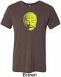 Yoga Neon Yellow Buddha Mens Tri Blend Crewneck Shirt