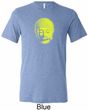 Yoga Neon Yellow Buddha Mens Tri Blend Crewneck Shirt
