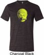Yoga Neon Yellow Buddha Mens Tri Blend Crewneck Shirt