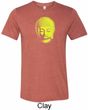Yoga Neon Yellow Buddha Mens Tri Blend Crewneck Shirt