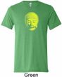 Yoga Neon Yellow Buddha Mens Tri Blend Crewneck Shirt