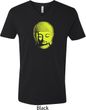 Yoga Neon Yellow Buddha Mens V-Neck Shirt