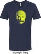 Yoga Neon Yellow Buddha Mens V-Neck Shirt